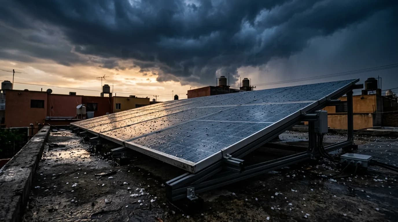 Granizo, huracanes y paneles solares: qué aguantan de verdad